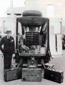 Photo of Julian Stanley Wise with Roanoke Rescue equipment