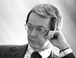 Photograph of Dr. Karl William Edmark with defibrillator