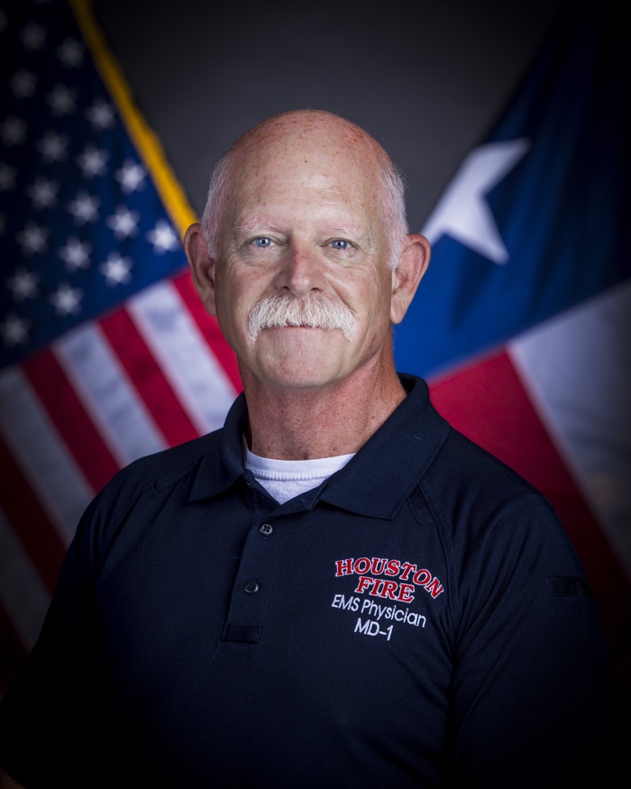 Portrait of Dr. David E. Persse in a Houston Fire EMS Physician shirt